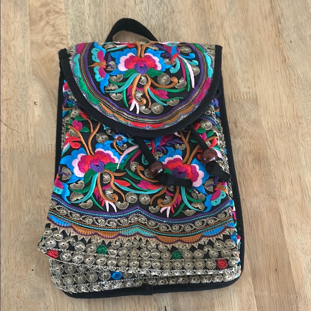 Embroidered Multicolor Women's Bag
